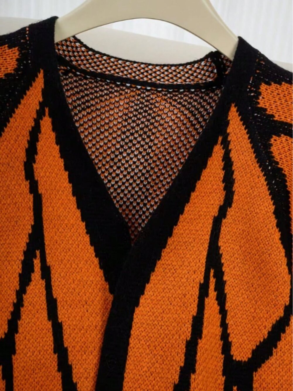 Orange Casual Women's Butterfly Cape Knit Cardigan - Picture 3 of 6